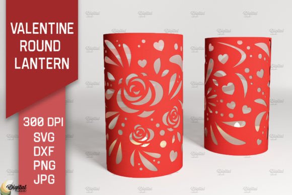Download 3D Valentine Round Lantern Paper Cut - Lantern Collection
