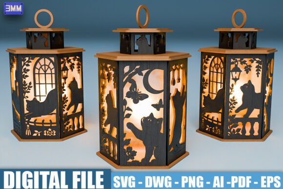 Download Black Cat Lantern SVG - Lantern Collection