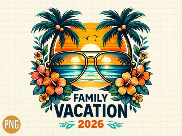Download Family Vacation 2026 Tropical Beach PNG - Tropical Collection