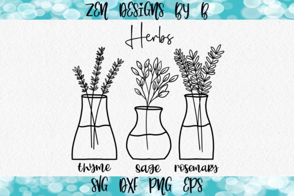 Download Hand Drawn Herbs, Sage, Rosemary, Thyme - Hand drawn Collection
