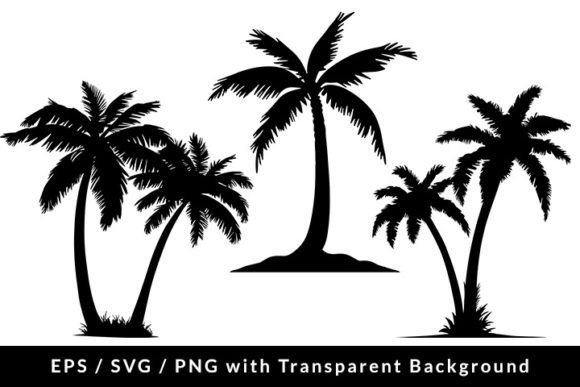 Download Palm Tree Silhouette Set SVG EPS PNG - Eps Collection