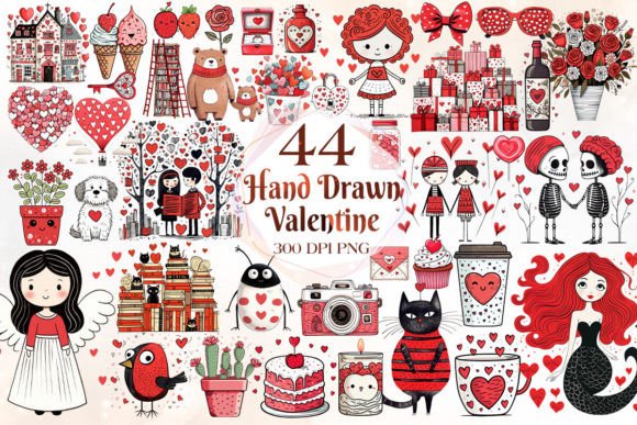 Download Hand Drawn Valentine's Day Clipart - Hand drawn Collection