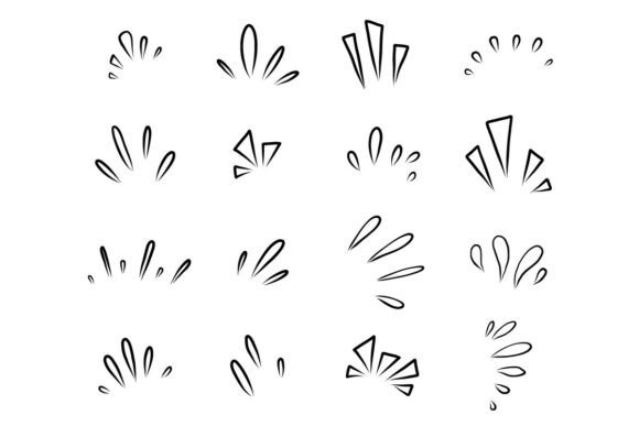 Download Hand Drawn Splash Burst Element Set Pack - Hand drawn Collection