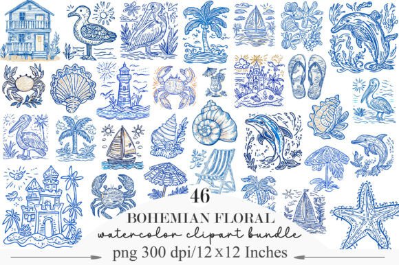 Download Summer Coastal Hand Drawn Line Art PNG - Hand drawn Collection