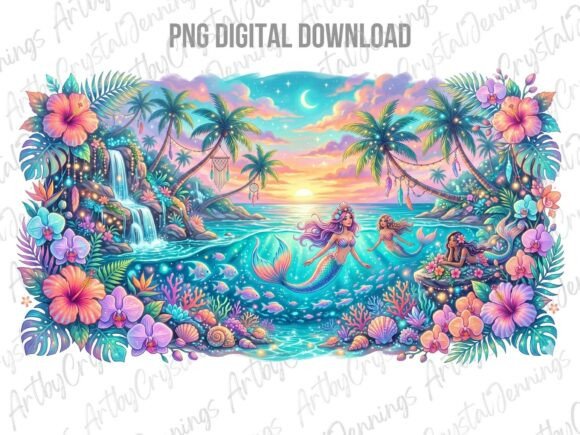 Download Tropical Mermaid Paradise PNG - Tropical Collection