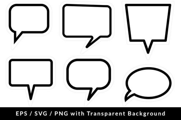 Download Speech Bubble Set SVG EPS PNG - Premium Resources