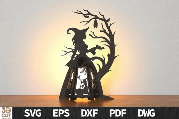 Download Enchanted Witch Lantern SVG Laser Cut - Lantern Collection