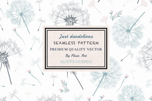 Download Elegant Simple Vector Pattern Dandelion - Vector pattern Collection